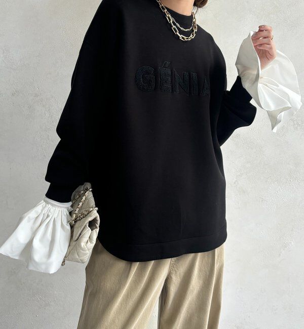  「【WEB限定】GENIALサガラ刺繍ロゴトップス」|Tシャツ・カットソー|ブラック