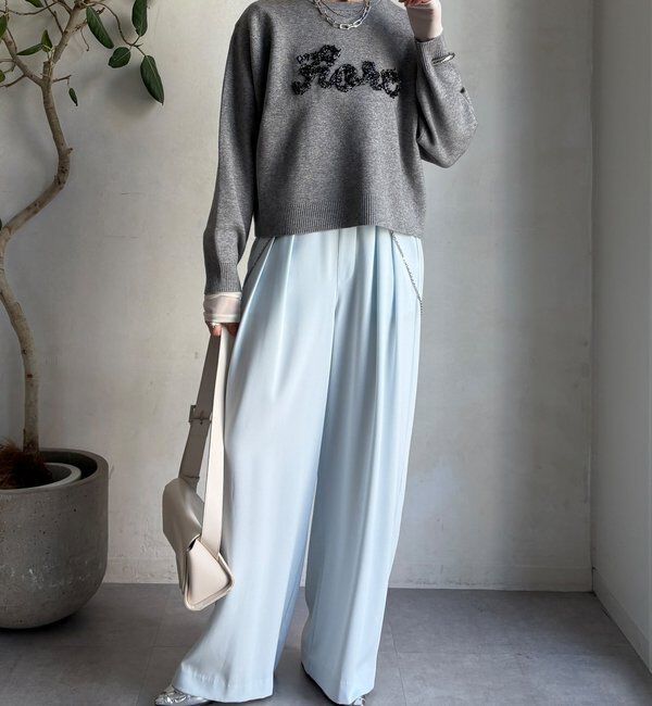  「【セットアップ対応/WEB限定】ツイードテープロゴニット」|ニット・セーター|