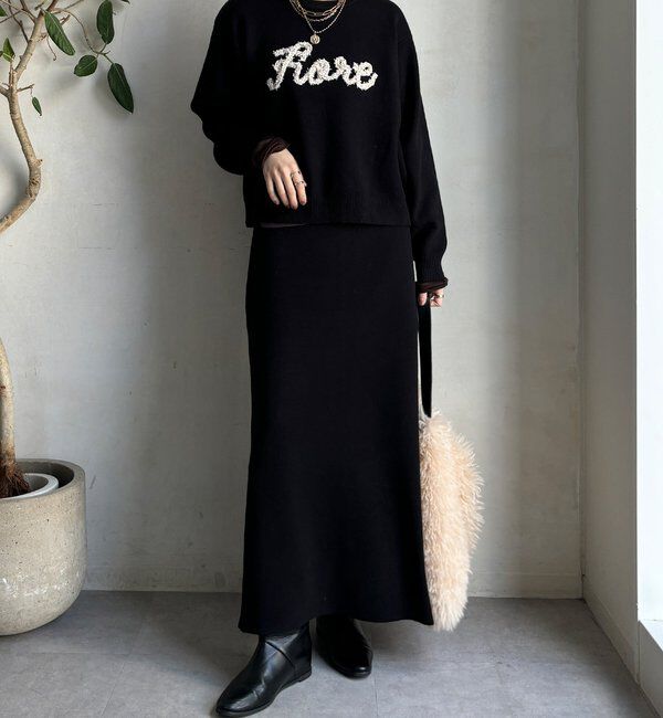  「【セットアップ対応/WEB限定】ツイードテープロゴニット」|ニット・セーター|