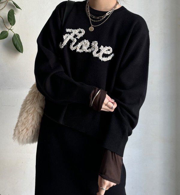  「【セットアップ対応/WEB限定】ツイードテープロゴニット」|ニット・セーター|