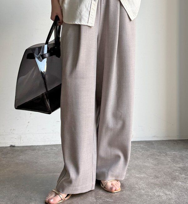  「【WEB限定】2WAYシャークスキンイージーパンツ」|チノ|