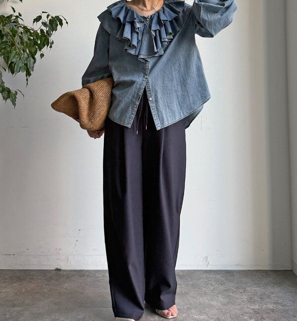  「【WEB限定】2WAYシャークスキンイージーパンツ」|チノ|