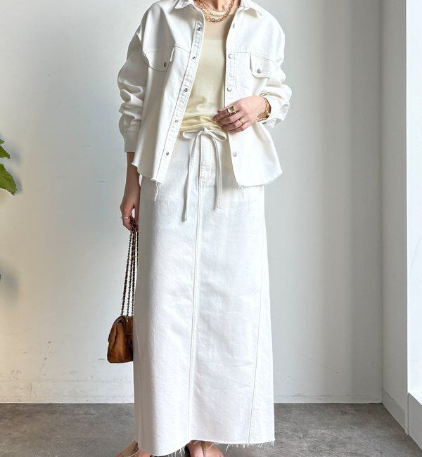  「【セットアップ可能】デニムショートシャツ」|シャツ・ブラウス|