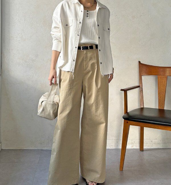  「【セットアップ可能】デニムショートシャツ」|シャツ・ブラウス|