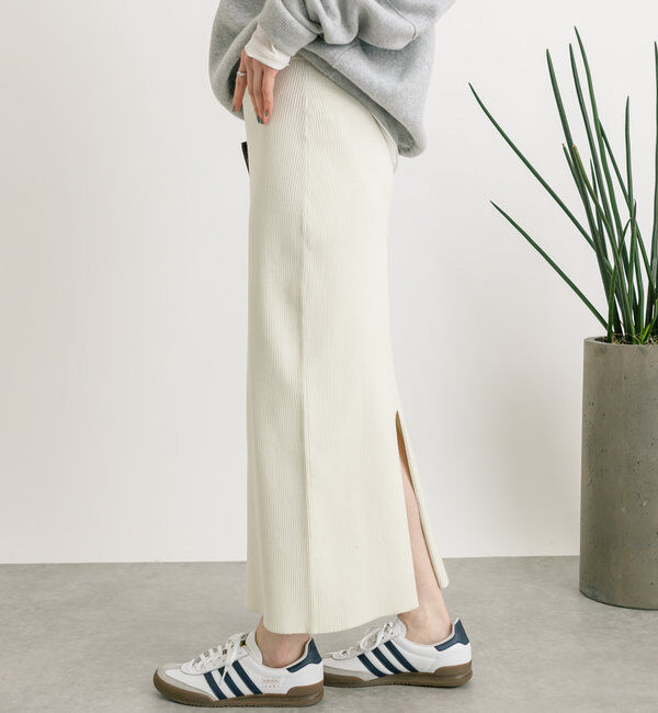  「【マイナス3kg/レビュー高評価☆】リブタイトスカート」|スカート|