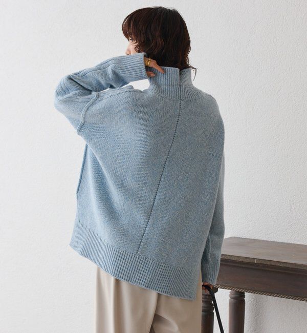  「【暖かな素材感/リバイバル】MIXヤーンタートルニット」|ニット・セーター|