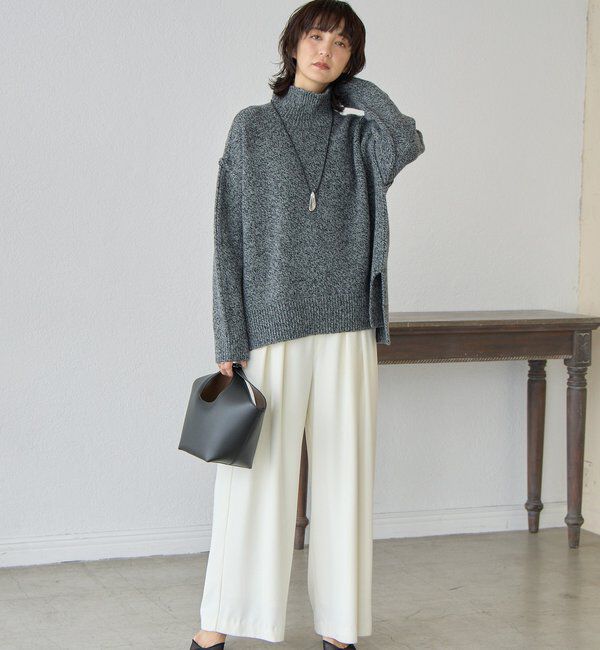  「【暖かな素材感/リバイバル】MIXヤーンタートルニット」|ニット・セーター|
