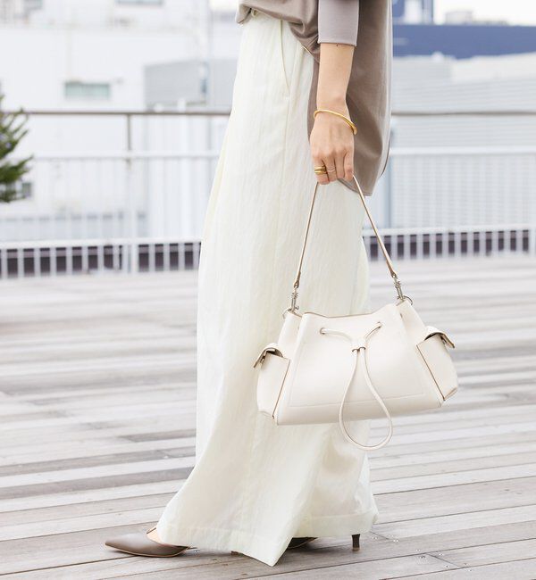  「【収納力抜群】2WAYサイドポケット巾着ショルダー」|ショルダー・メッセンジャー|