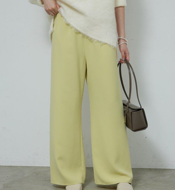  「【CHIKAコラボ】【美脚パンツ】ワイドドロストパンツ」|その他|イエロー