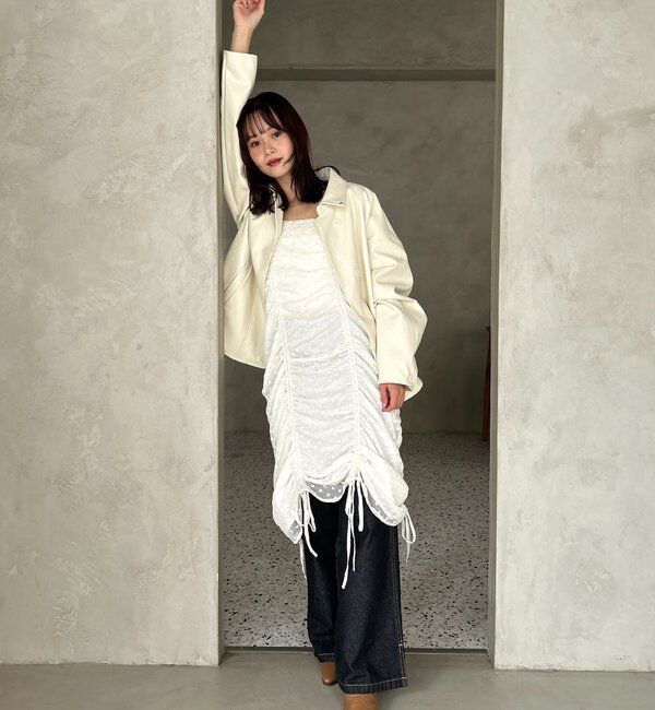  「【＠akane__11.1企画】ドロストフラワーキャミワンピース」|ワンピース|