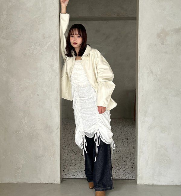  「【＠akane__11.1企画】ドロストフラワーキャミワンピース」|ワンピース|