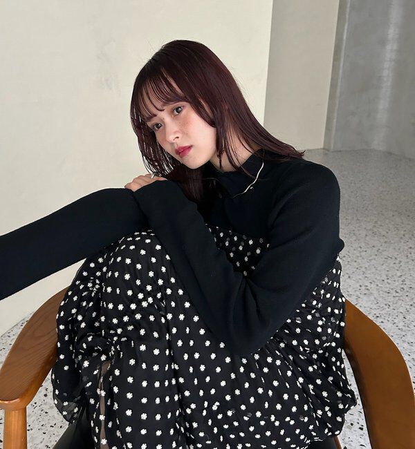  「【＠akane__11.1企画】ドロストフラワーキャミワンピース」|ワンピース|