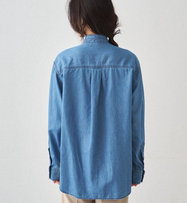  「ライトデニムボウタイブラウス」|シャツ・ブラウス|