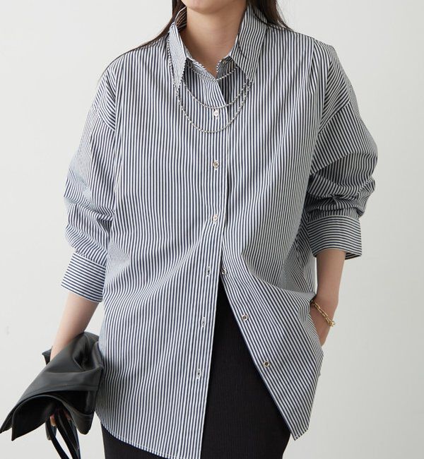 「ストライプBigシャツ」|シャツ・ブラウス|
