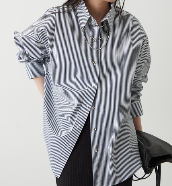  「ストライプBigシャツ」|シャツ・ブラウス|