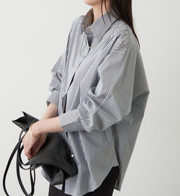  「ストライプBigシャツ」|シャツ・ブラウス|