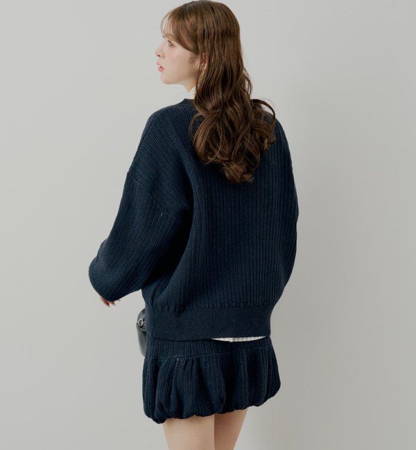  「ブローチ付きストライプルーズシャツ」|シャツ・ブラウス|