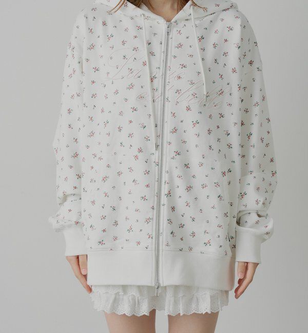  「花柄ルーズパーカー」|パーカー|