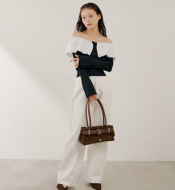  「【SALON by Chico】サイドパールラインカーブデニム」|デニム|