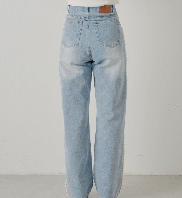  「【SALON by Chico】サイドパールラインカーブデニム」|デニム|