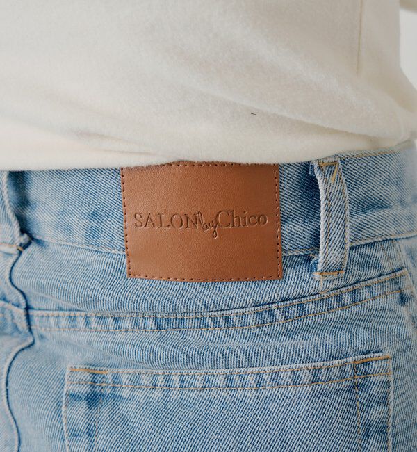  「【SALON by Chico】サイドパールラインカーブデニム」|デニム|