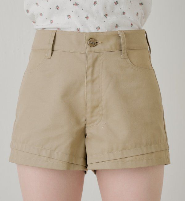  「【セットアップ対応】コンパクトレイヤードショートパンツ」|チノ|