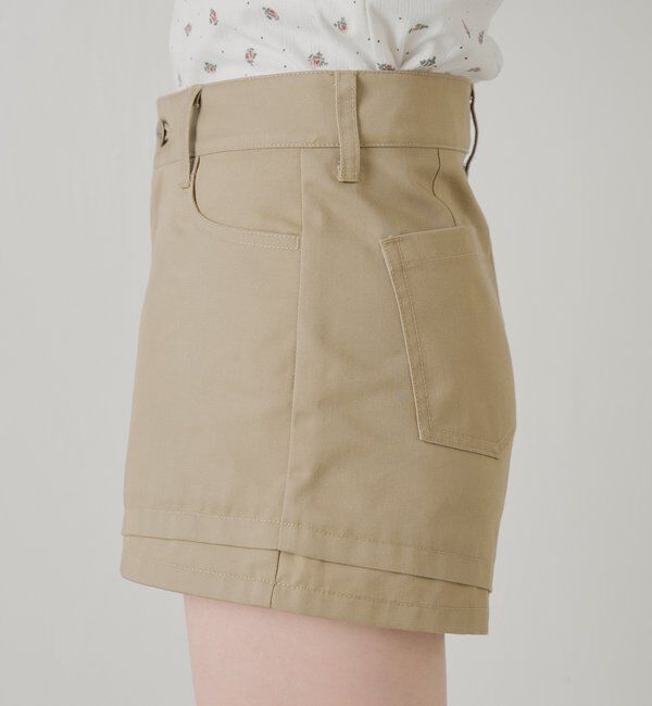  「【セットアップ対応】コンパクトレイヤードショートパンツ」|チノ|