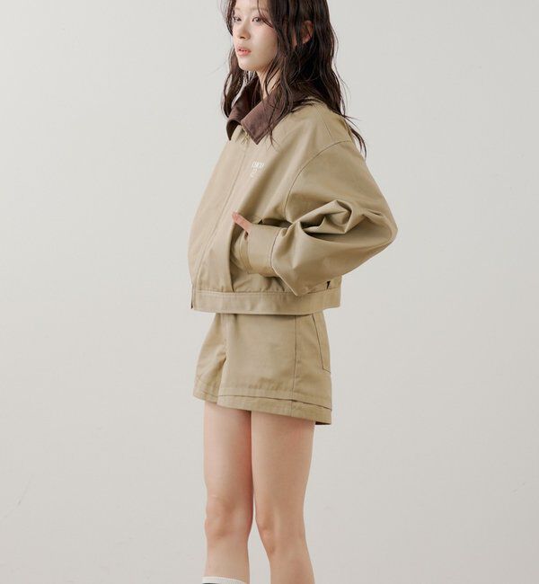  「【セットアップ対応】コンパクトレイヤードショートパンツ」|チノ|