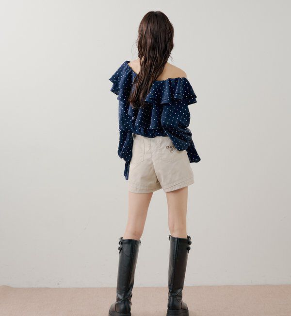  「【セットアップ対応】コンパクトレイヤードショートパンツ」|チノ|