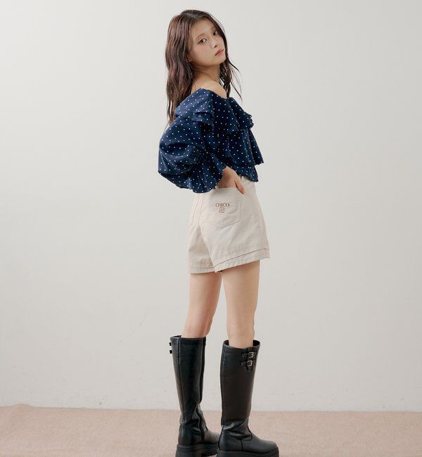  「【セットアップ対応】コンパクトレイヤードショートパンツ」|チノ|