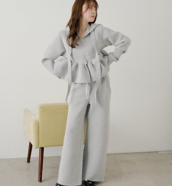  「【SALON by Chico/セットアップ対応】ダブルタックスウェットストレー」|チノ|