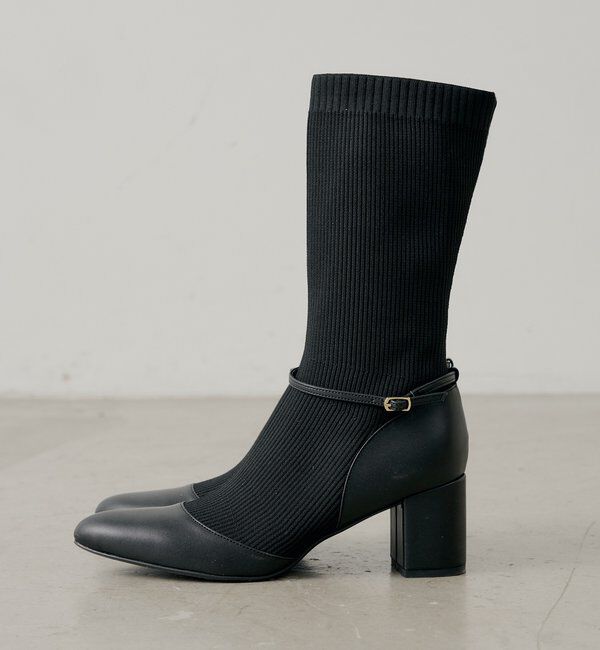  「ソックスヒールブーツ」|ショートブーツ|