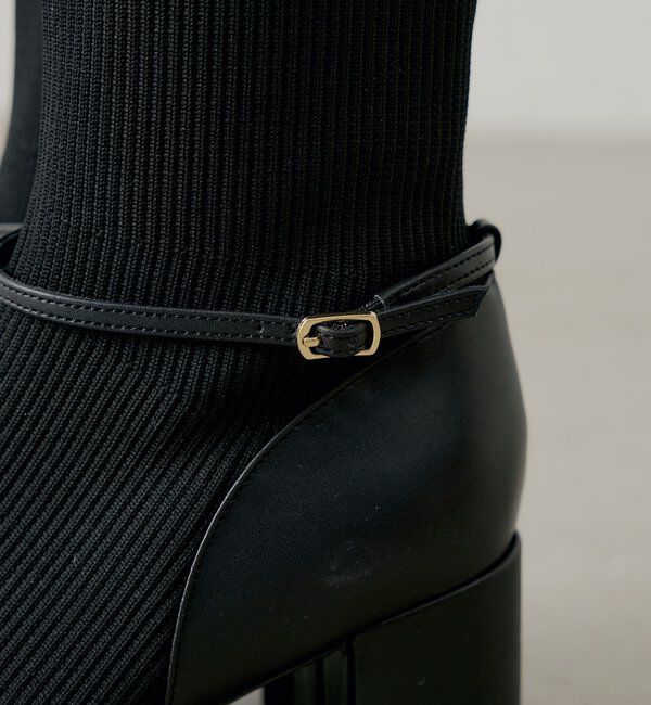  「ソックスヒールブーツ」|ショートブーツ|