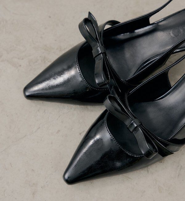  「リボン付きミュール」|パンプス|