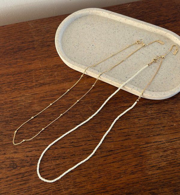  「〈GOLDY/ゴールディ〉ビーズチェーンSETネックレス」|リング|