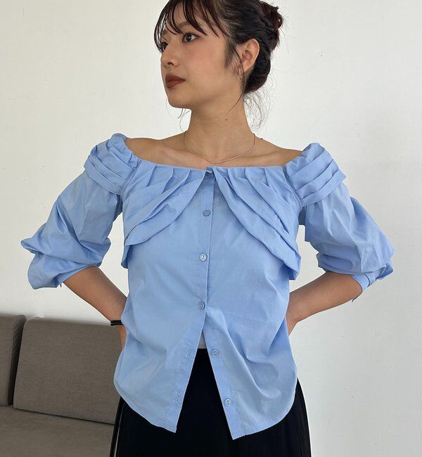  「オフショルパフブラウス」|シャツ・ブラウス|