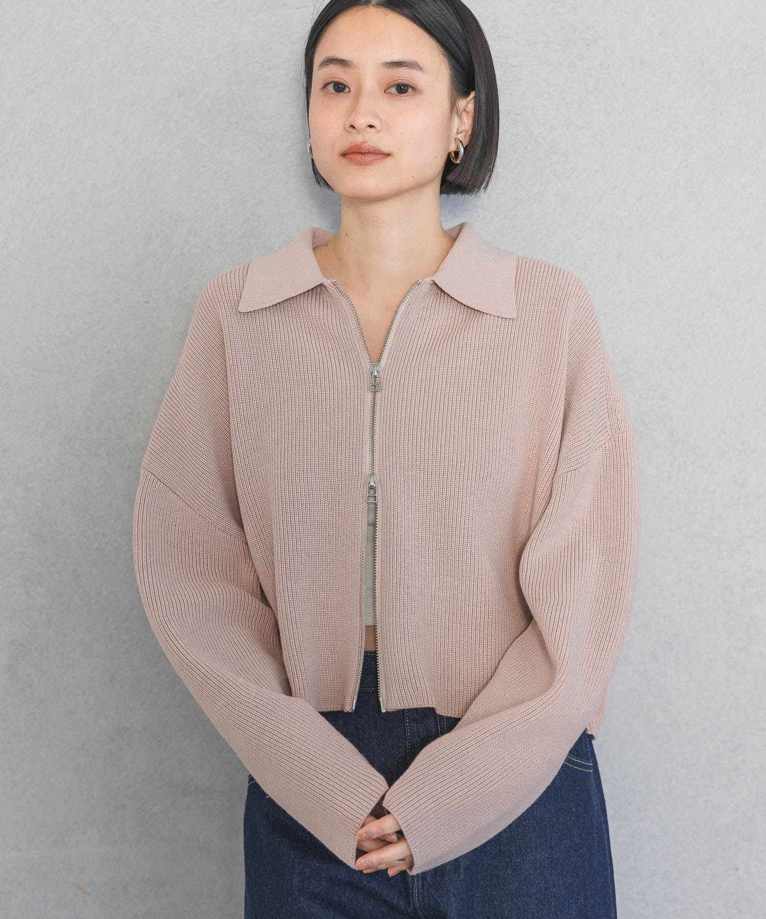 A part by 「エリZIPニットカーディガン」|ニット・セーター|