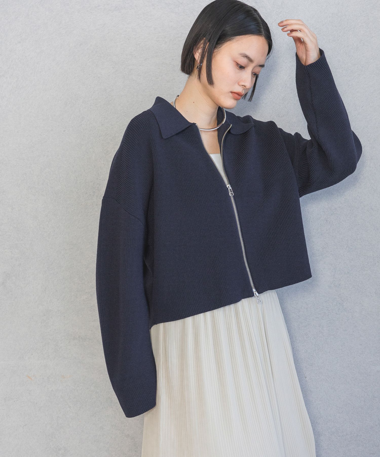 A part by 「エリZIPニットカーディガン」|ニット・セーター|