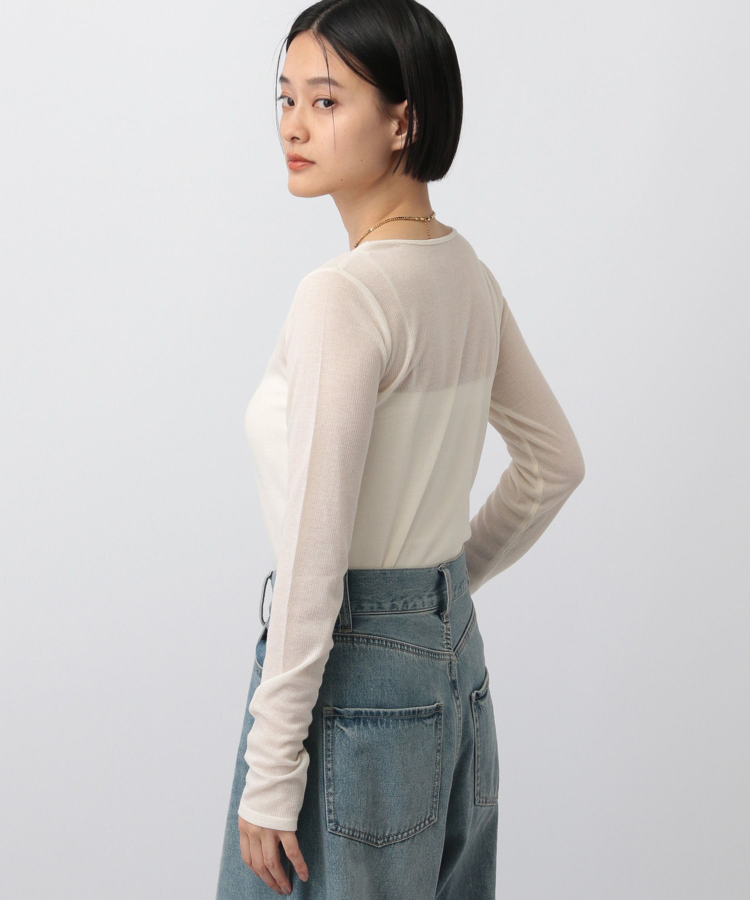 A part by 「ラメリブシアー_長袖」|ニット・セーター|