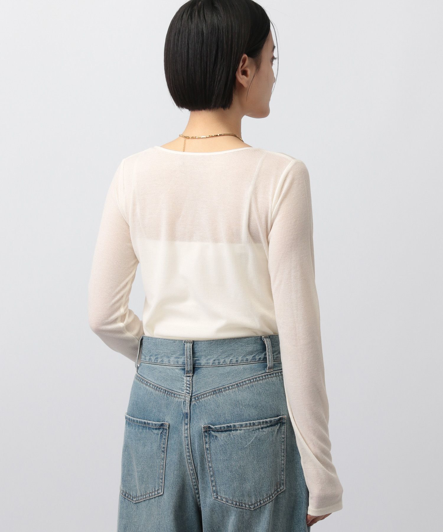 A part by 「ラメリブシアー_長袖」|ニット・セーター|