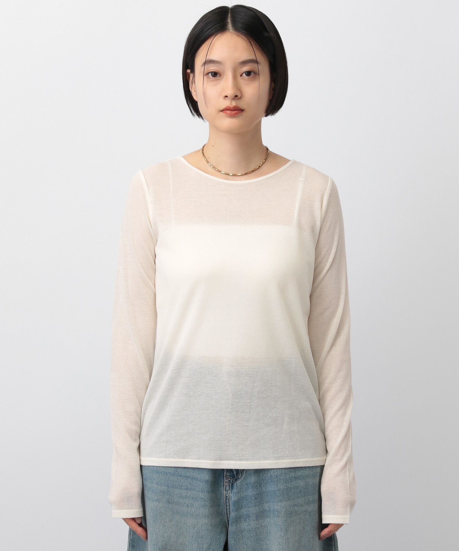 A part by 「ラメリブシアー_長袖」|ニット・セーター|