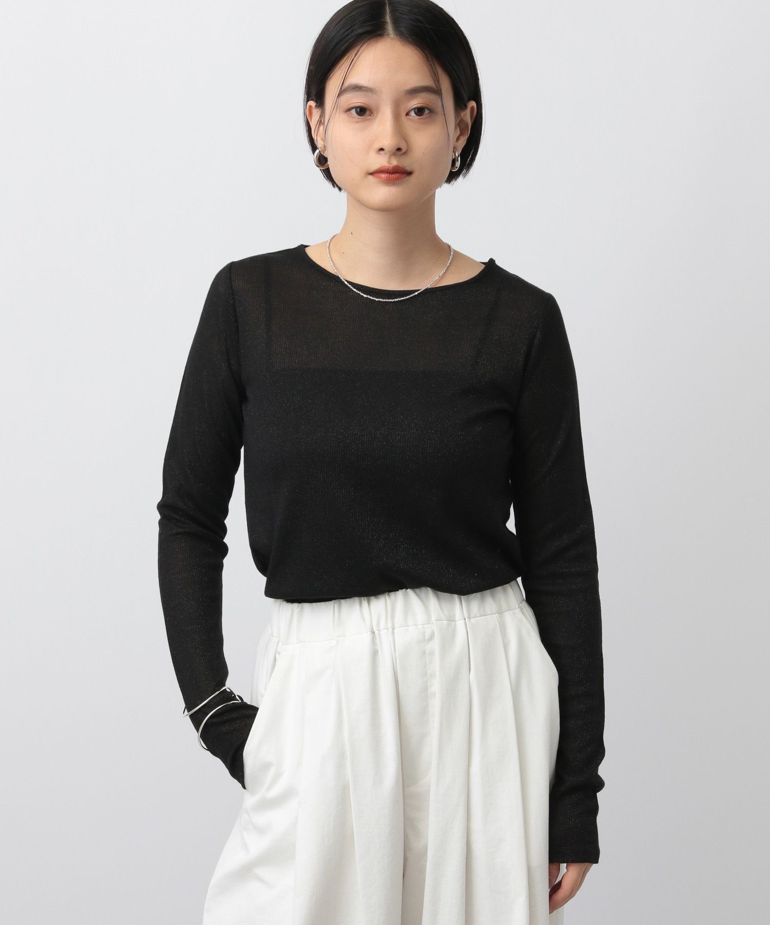 A part by 「ラメリブシアー_長袖」|ニット・セーター|