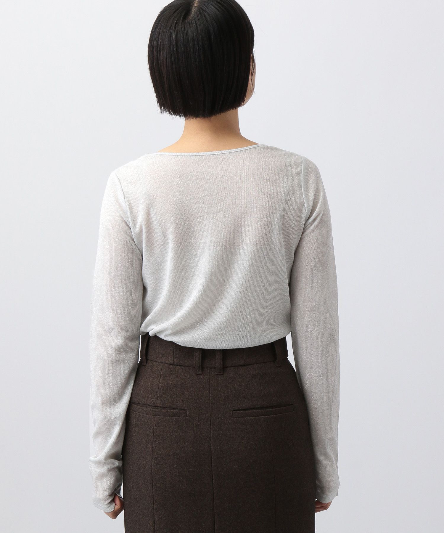 A part by 「ラメリブシアー_長袖」|ニット・セーター|