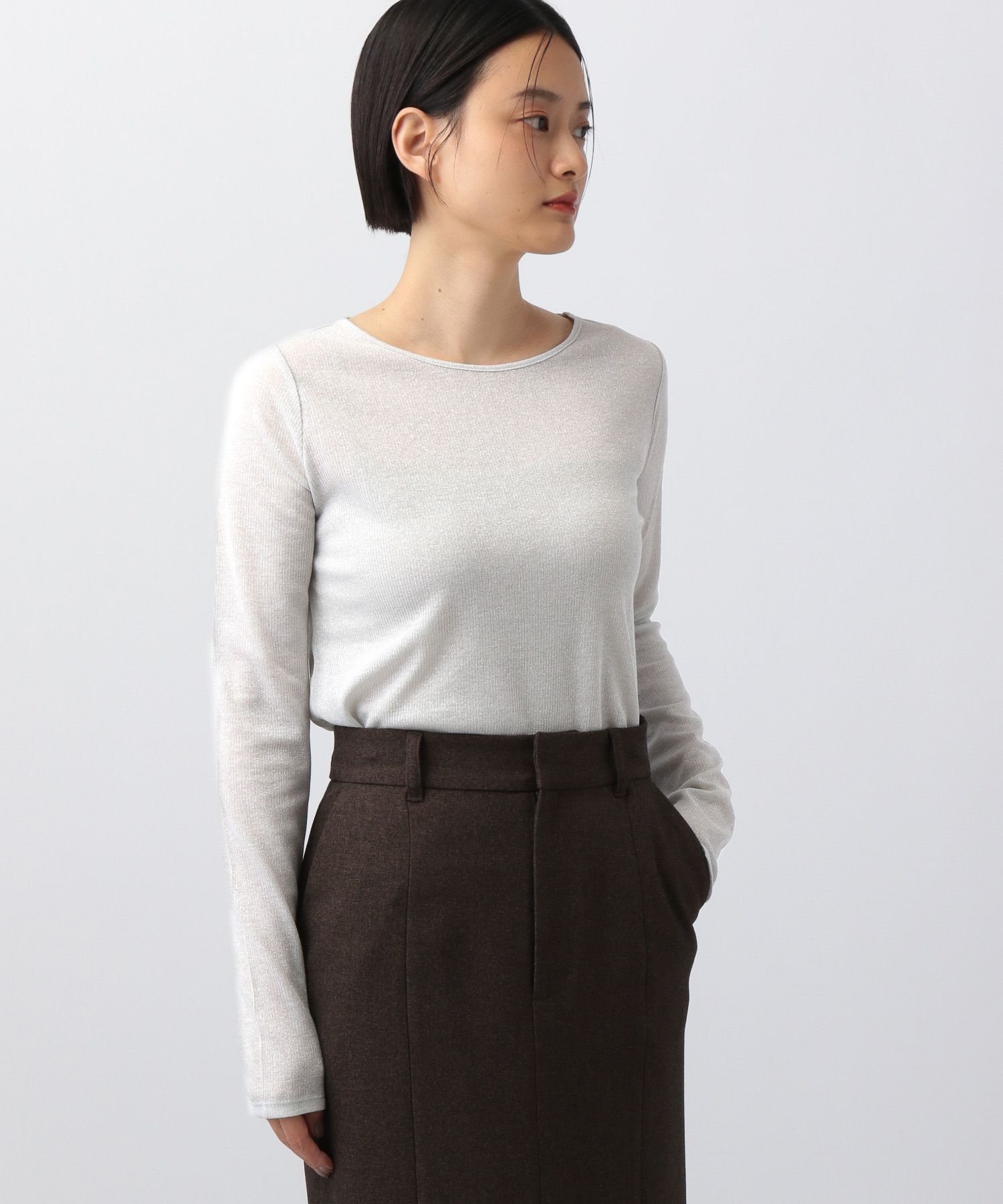 A part by 「ラメリブシアー_長袖」|ニット・セーター|