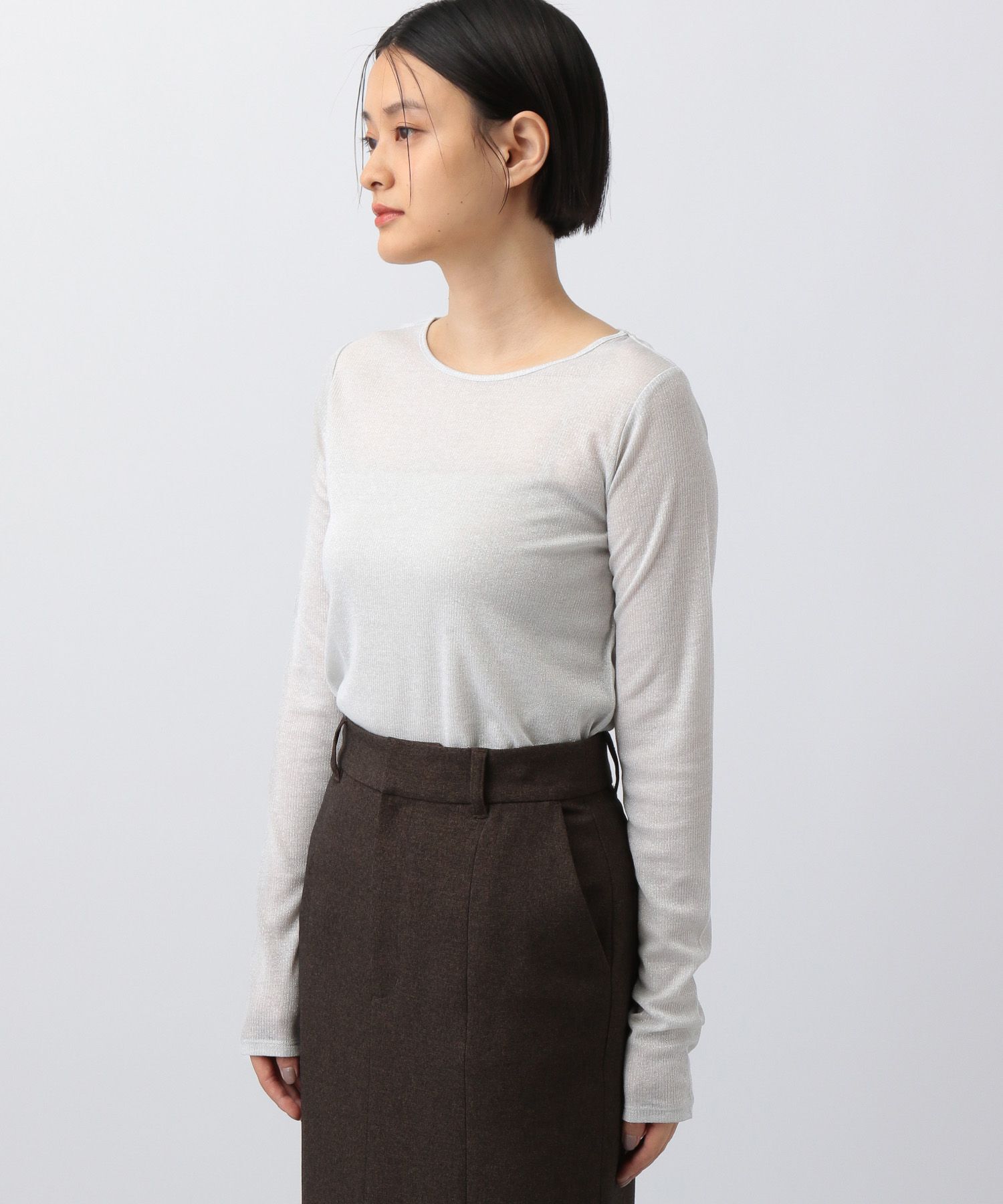 A part by 「ラメリブシアー_長袖」|ニット・セーター|