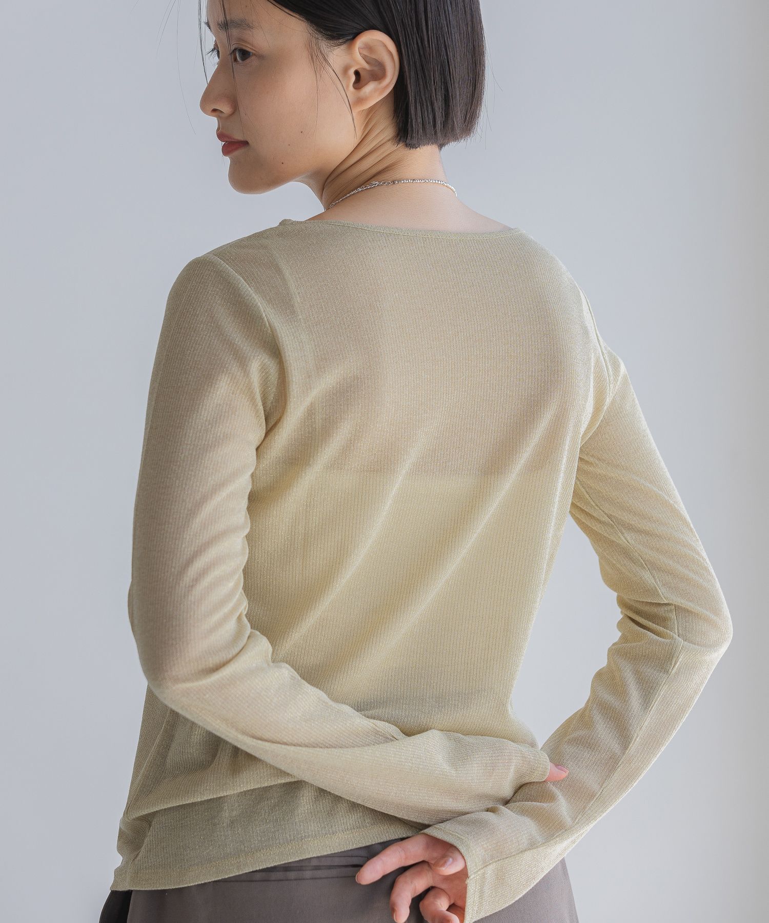 A part by 「ラメリブシアー_長袖」|ニット・セーター|