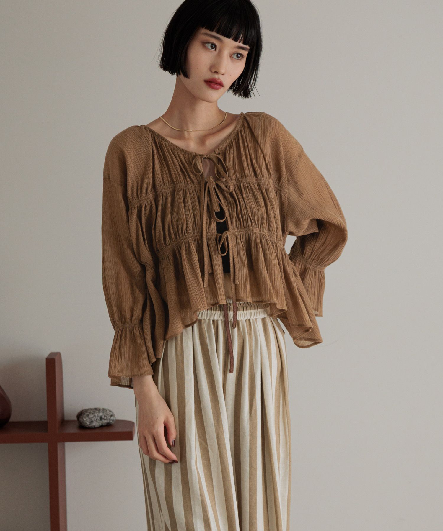 LOWRYS FARM「ヨウリュウシャーリングショート６Ｓ」|シャツ・ブラウス|