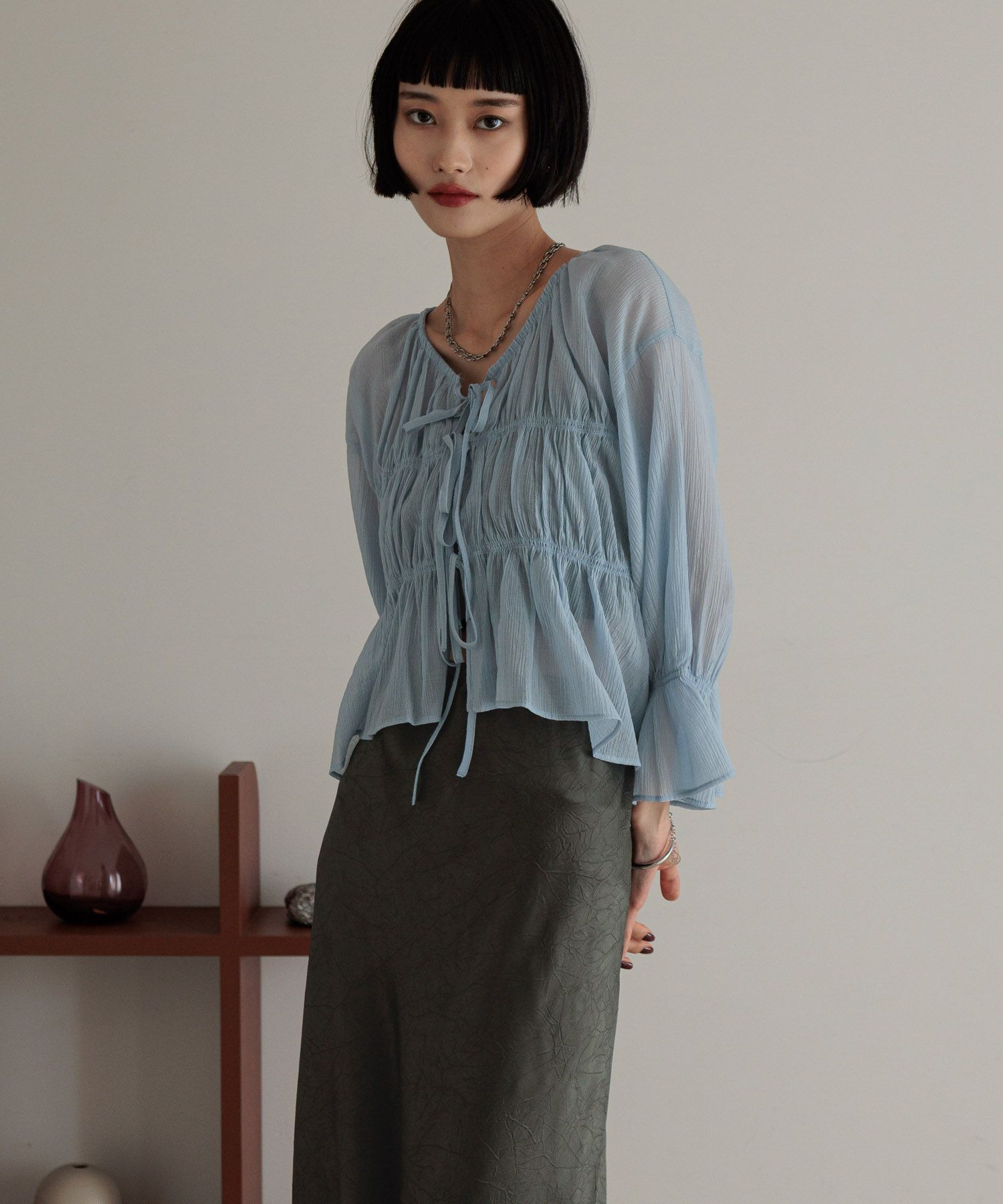 LOWRYS FARM「ヨウリュウシャーリングショート６Ｓ」|シャツ・ブラウス|