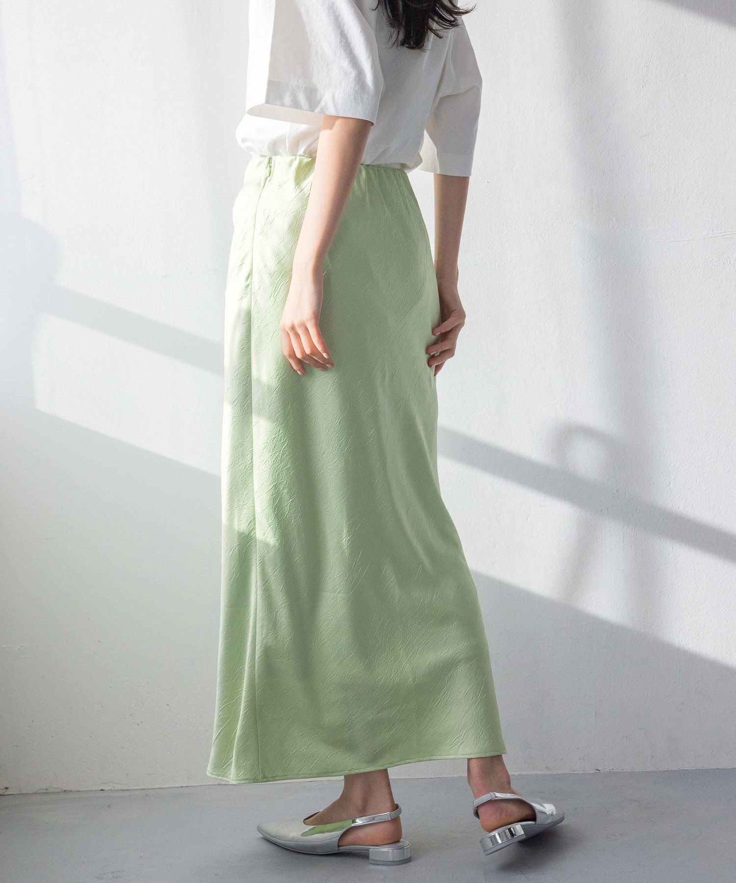 LOWRYS FARM「シワサテンスカート」|スカート|