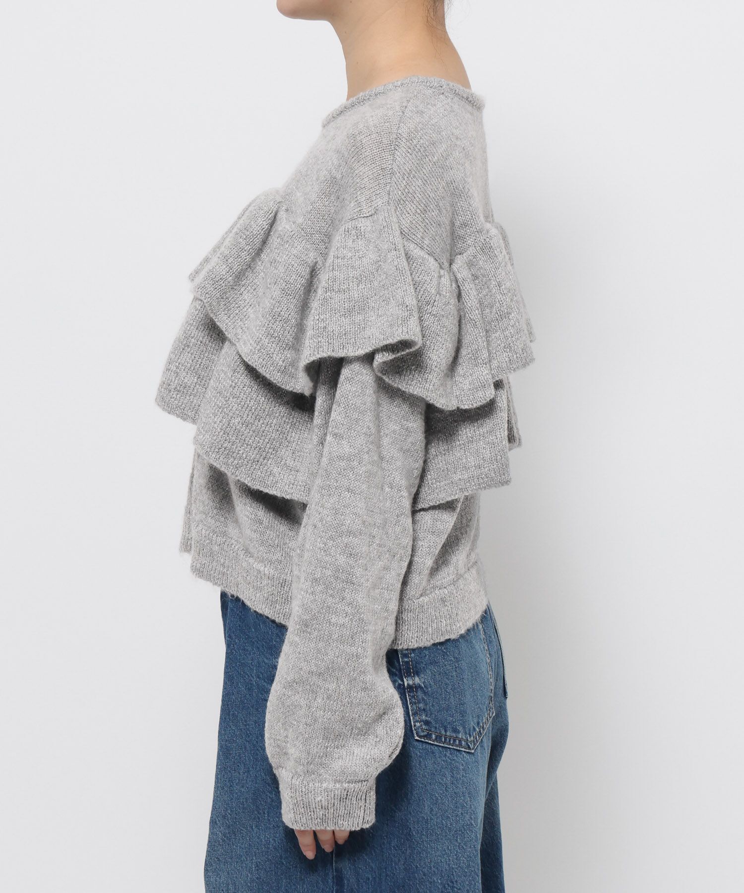 LOWRYS FARM「フリルニットプルオーバーＬＳ」|ニット・セーター|